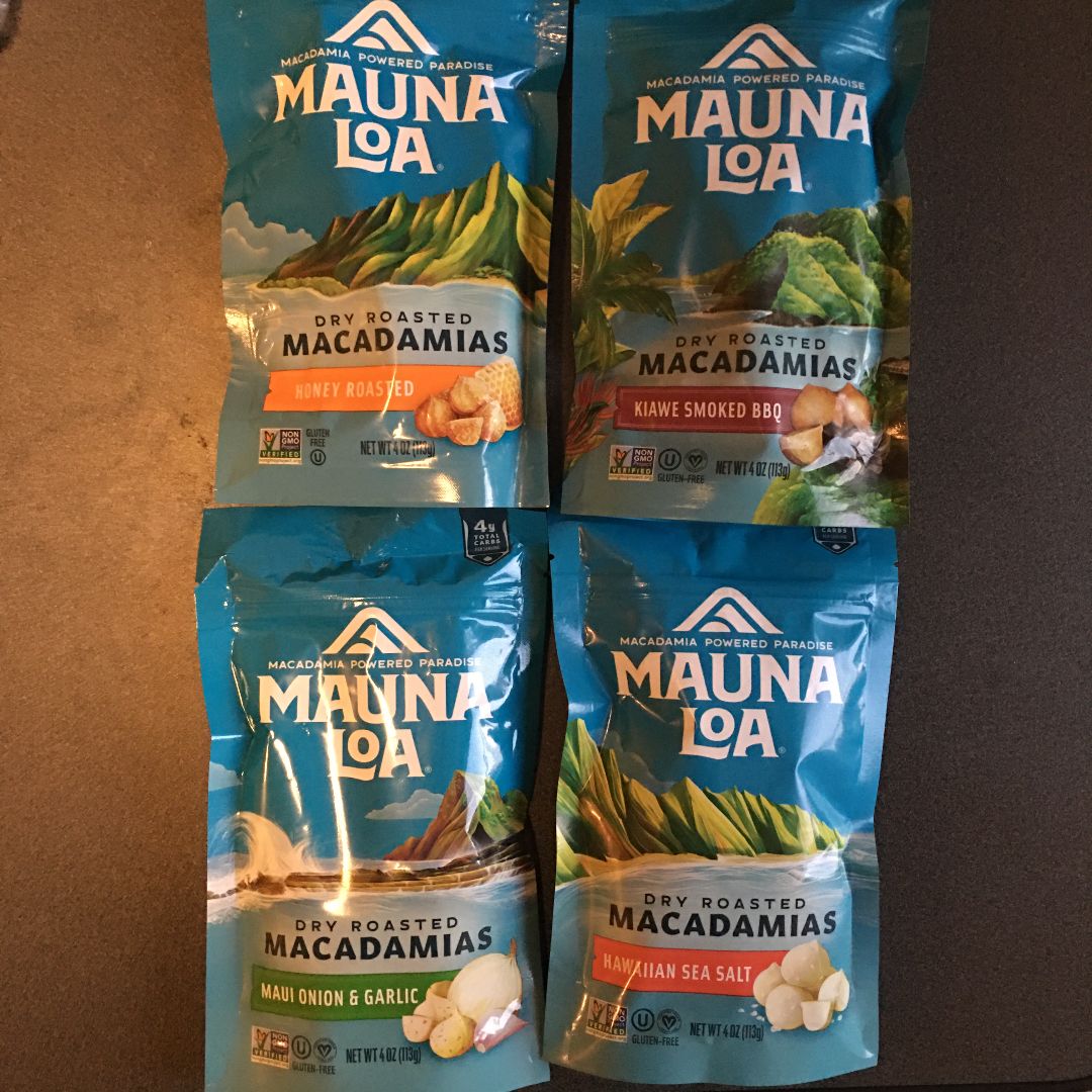 マウナロア　マカダミアナッツ　シーソルト、スモークドBBQ 113g マウナロア シーソルトマカダミアナッツ カップ 113g Green Beans