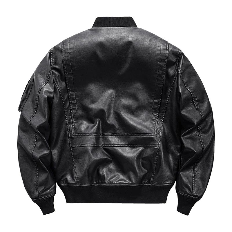 美品DELUXE MA-1 フライトジャケット ブラックL デラックス レザーMA-1フライトジャケット karaku - メルカリ