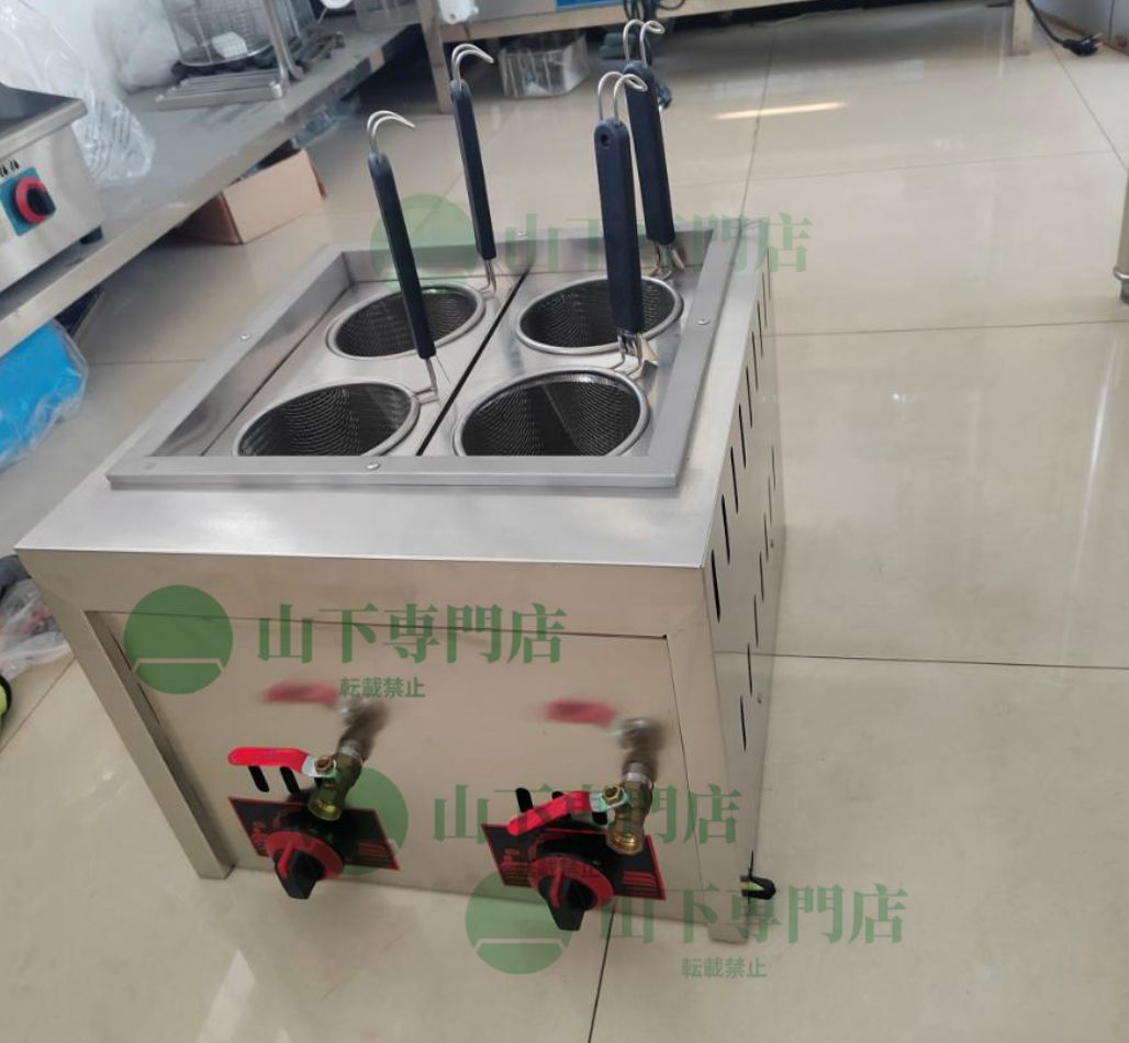 送料無料】ガス 茹で麺機 ゆで麺器 ガスゆで麺機 卓上型 テボ