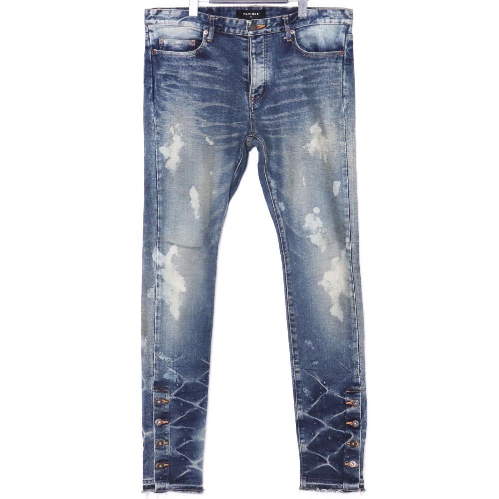 MLVINCE TYPE-1 SLIM DAMAGE JEANS サイズ34 インディゴ