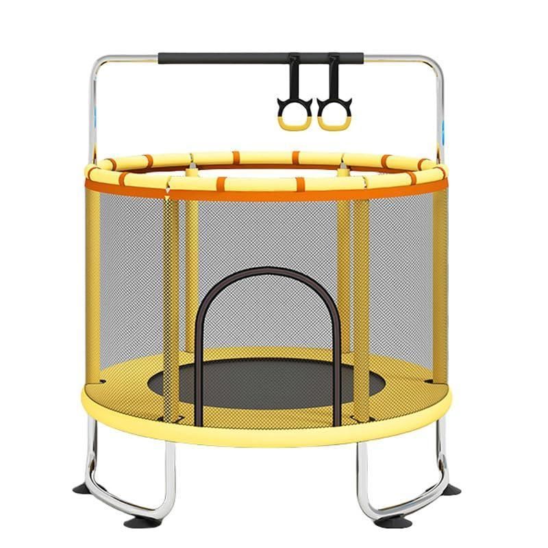 子供用トランポリン青色 家庭用 大型 140cm 飛び出し防止保護 補助