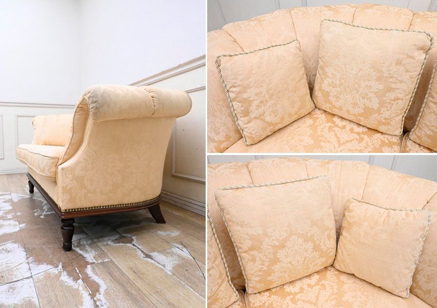 F047 家具メーカー マルニ 上級クラス 英国調 ブリティッシュシリーズ ケントコート 2Pソファ ラブソファ 二人掛け