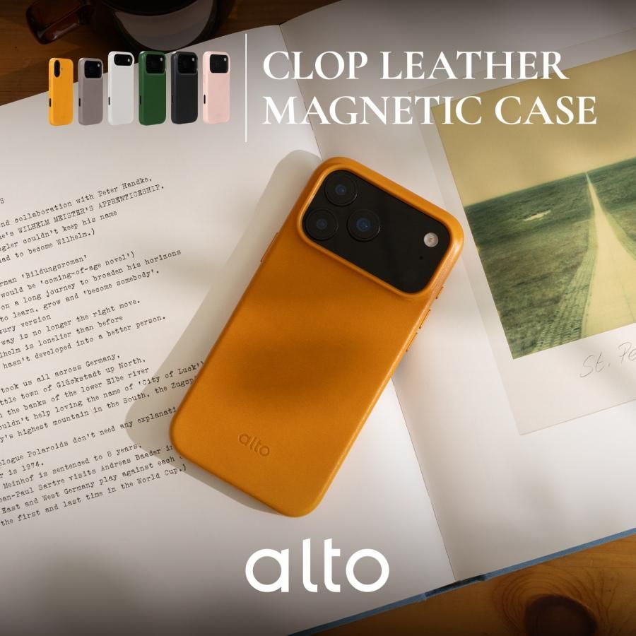 iPhone 17 ケース MagSafe レザー 本革 耐衝撃 スマホケース イタリア 製 革 携帯ケース iPhone17 アイフォン17 対応 Alto Clop Leather Ma