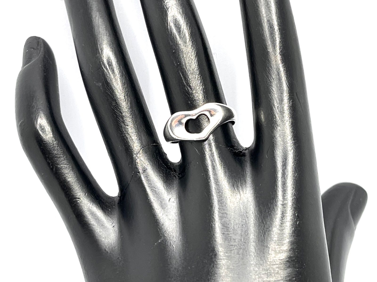 【極美品】ティファニー　オープンハートリング　10号 シルバー925 美品✨ ティファニー オープンハート リング 10号 シルバー925 ペレッティ