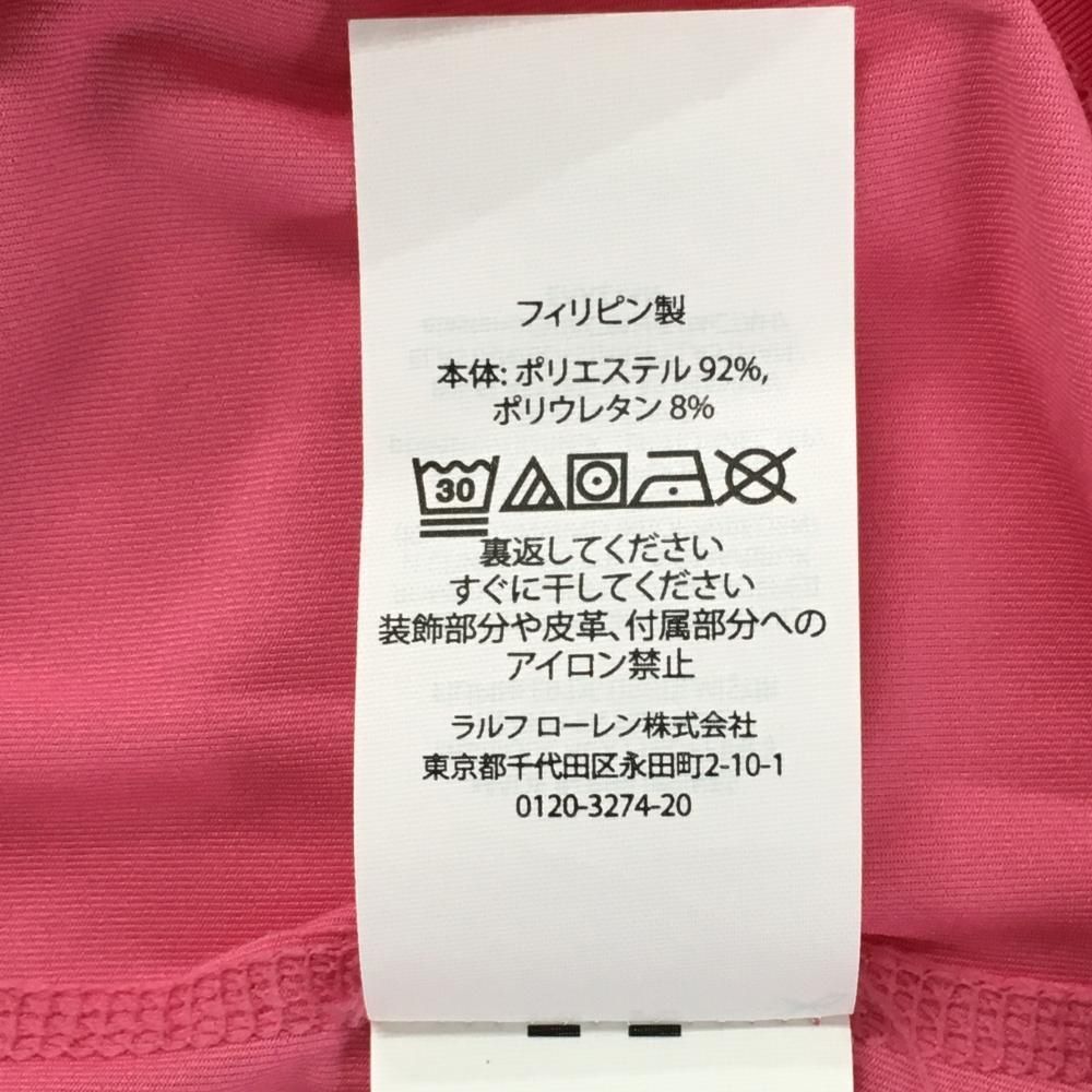 美品【 RLX 】ゴルフ レディース ハーフジップ シャツ ピンク RLX ラルフローレン ハーフジップ 長袖Tシャツ グラデーション