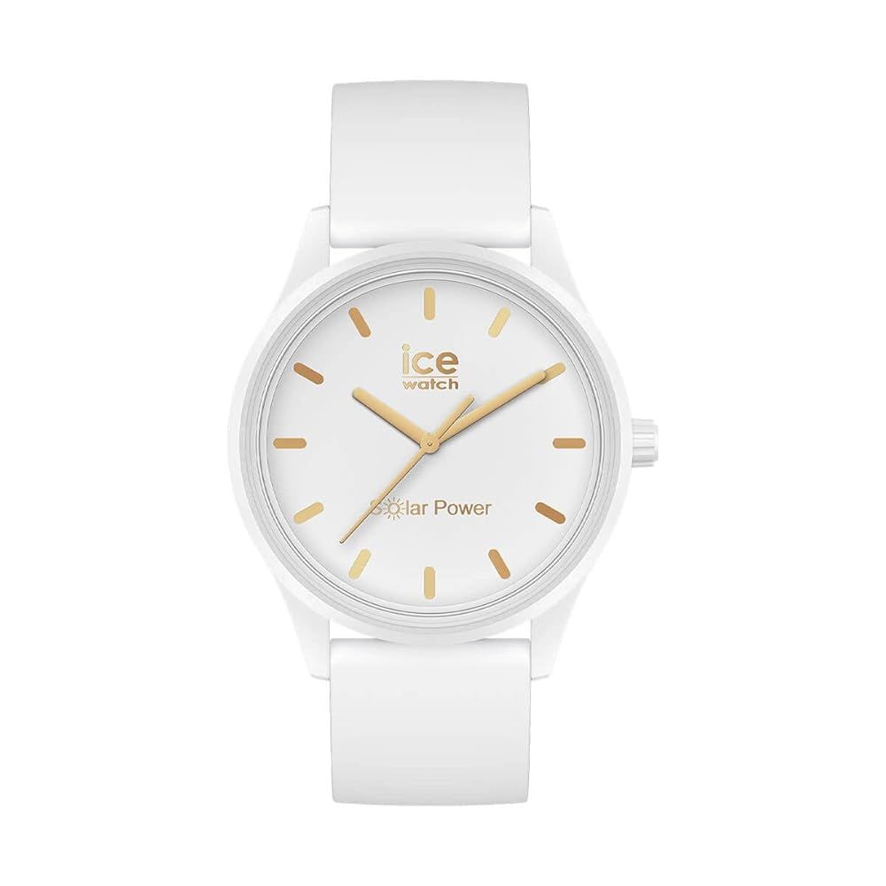 正規代理店 Ice-watch アイスウォッチ 腕時計 時計 太陽電池 メンズ ユニセックス 020301 ソーラー パワー ICE solar power ホワイト ゴールド ミディアム