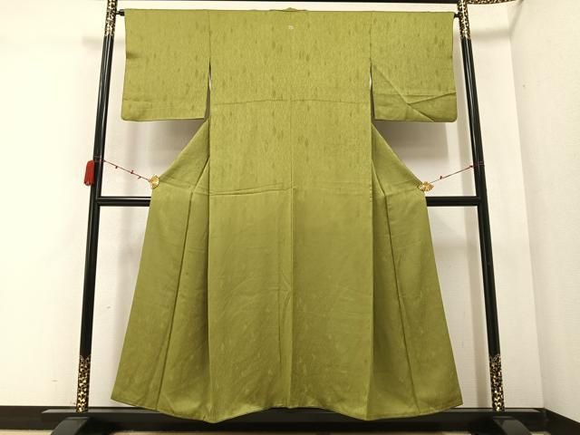 平和屋着物 上質な色無地 紋意匠 梅幸茶色 正絹 AABC0655ph