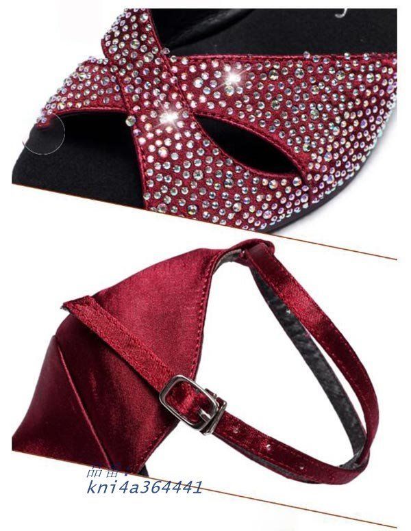 ダンス女性 レディース 社交ダンスモダン ラテン 赤 キラキラ クロススト チャチャ ストーン パフォーマンス ルンバ kni4a364441 LLC-HASEGAWATOSO_COM