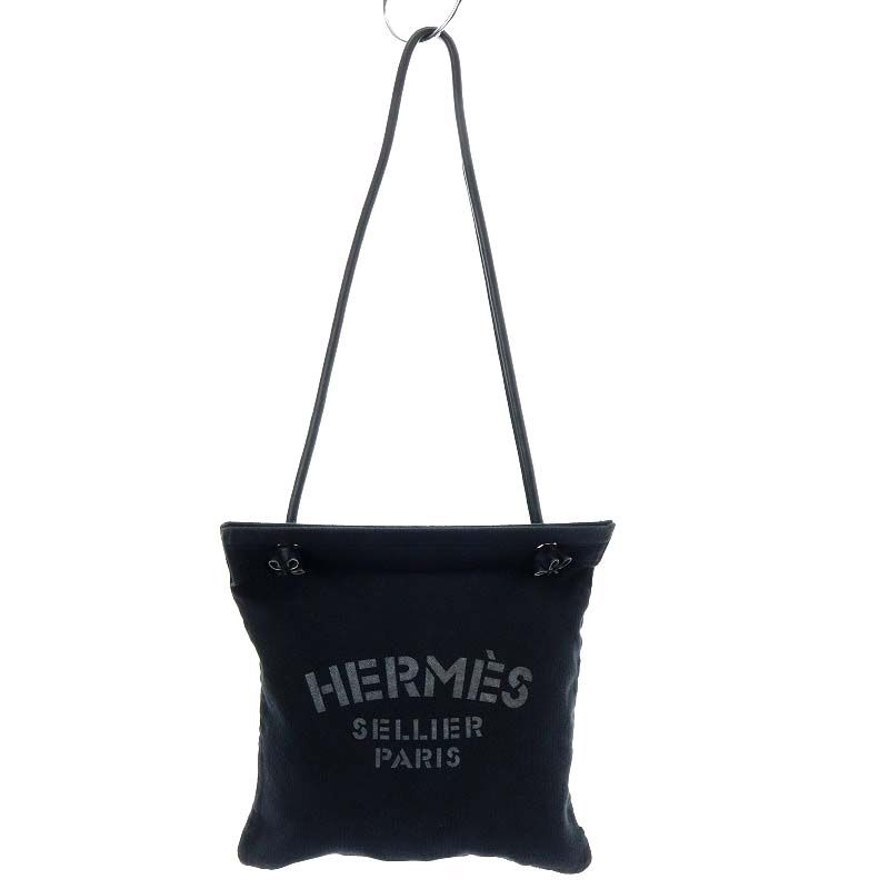 エルメス HERMES アリーヌMM ショルダーバッグ ワンショルダー 斜め掛け キャンバス 黒 ブラック □P刻印 /YO15 □OH - メルカリ