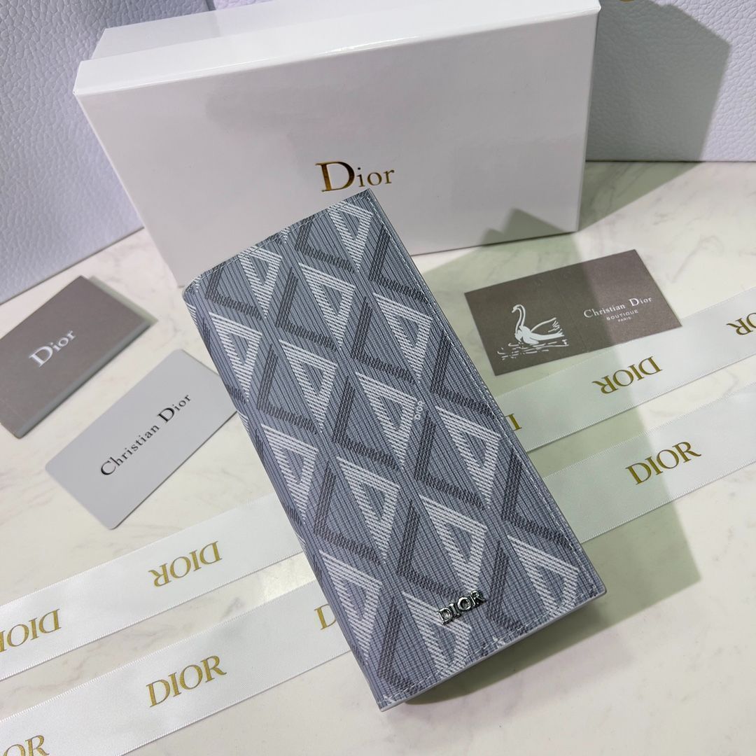 【Dior ディオール】新品メンズ長財布「DIOR」オブリークパターン人工革製