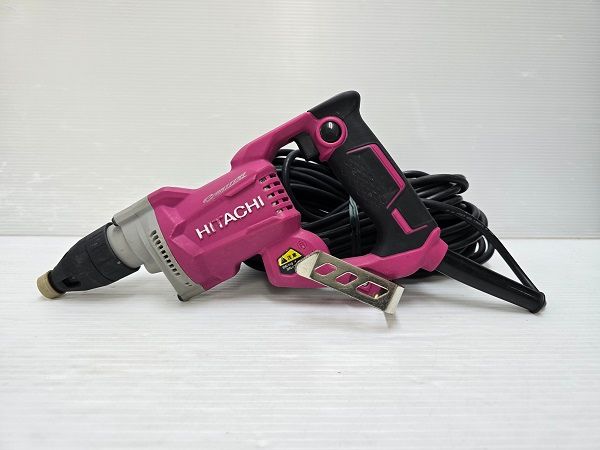 品 日立工機 HITACHI W 4SE ボード用ドライバー 4mm対応 ピンク 電動ドライバー eモーター搭載 使用感あり ○YR-19180○