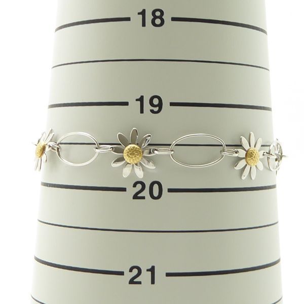 デザインブレスレット 750 フラワー Aprile ホワイトゴールド WG+YG