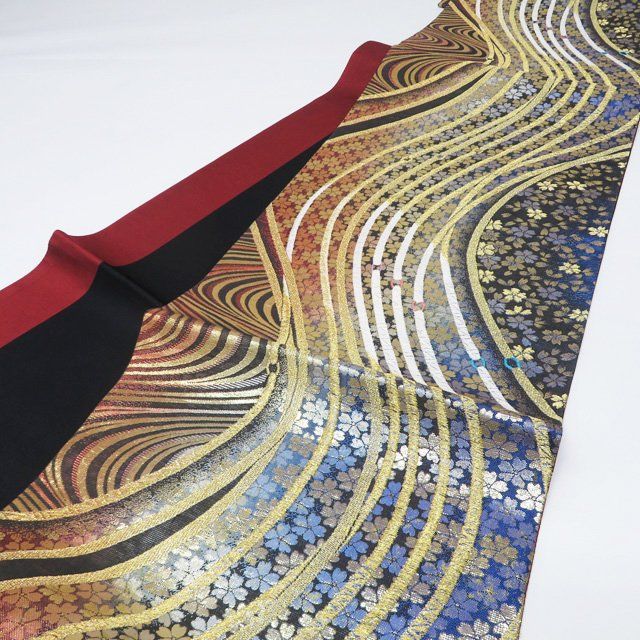 美品＊ 正絹袋帯『美の回廊』オリエンタル文様 フォーマルな装いに e-2493