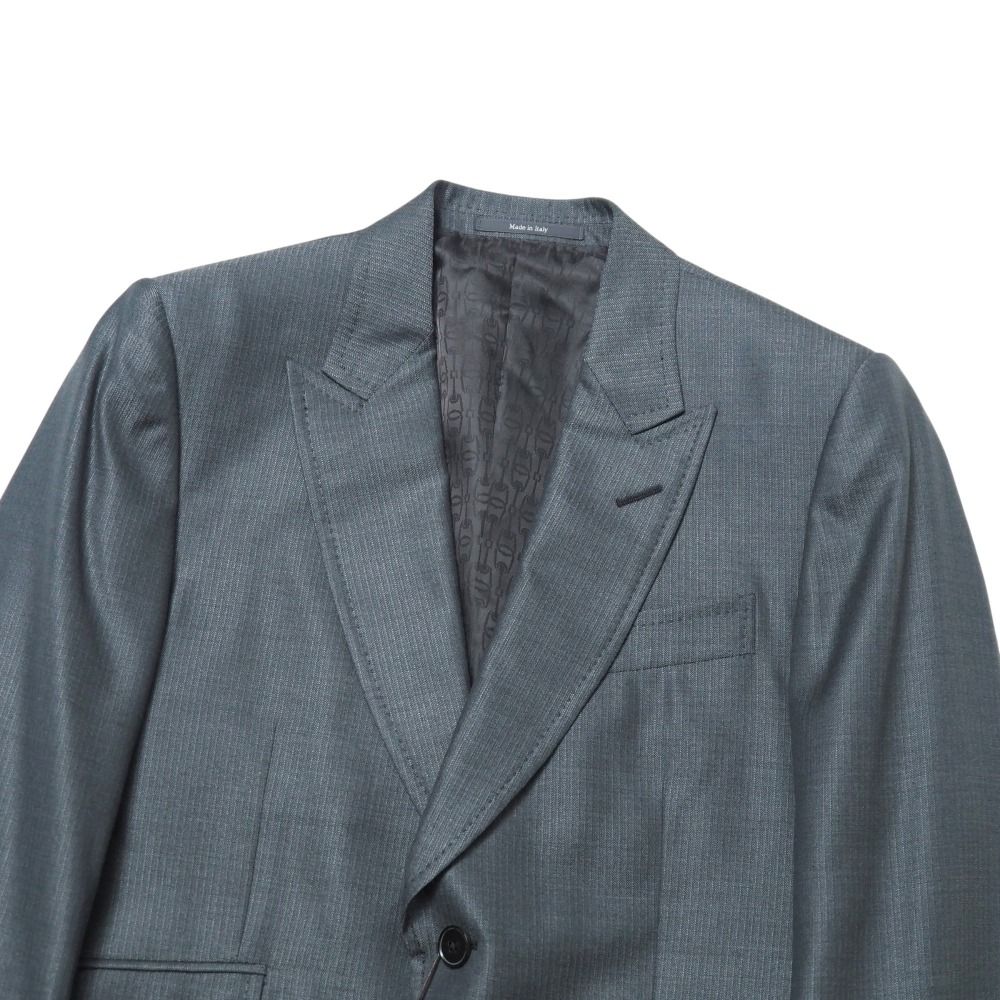 □美品□GUCCI グッチ スーツ サイズ7-46 C ストライプ ブレザー