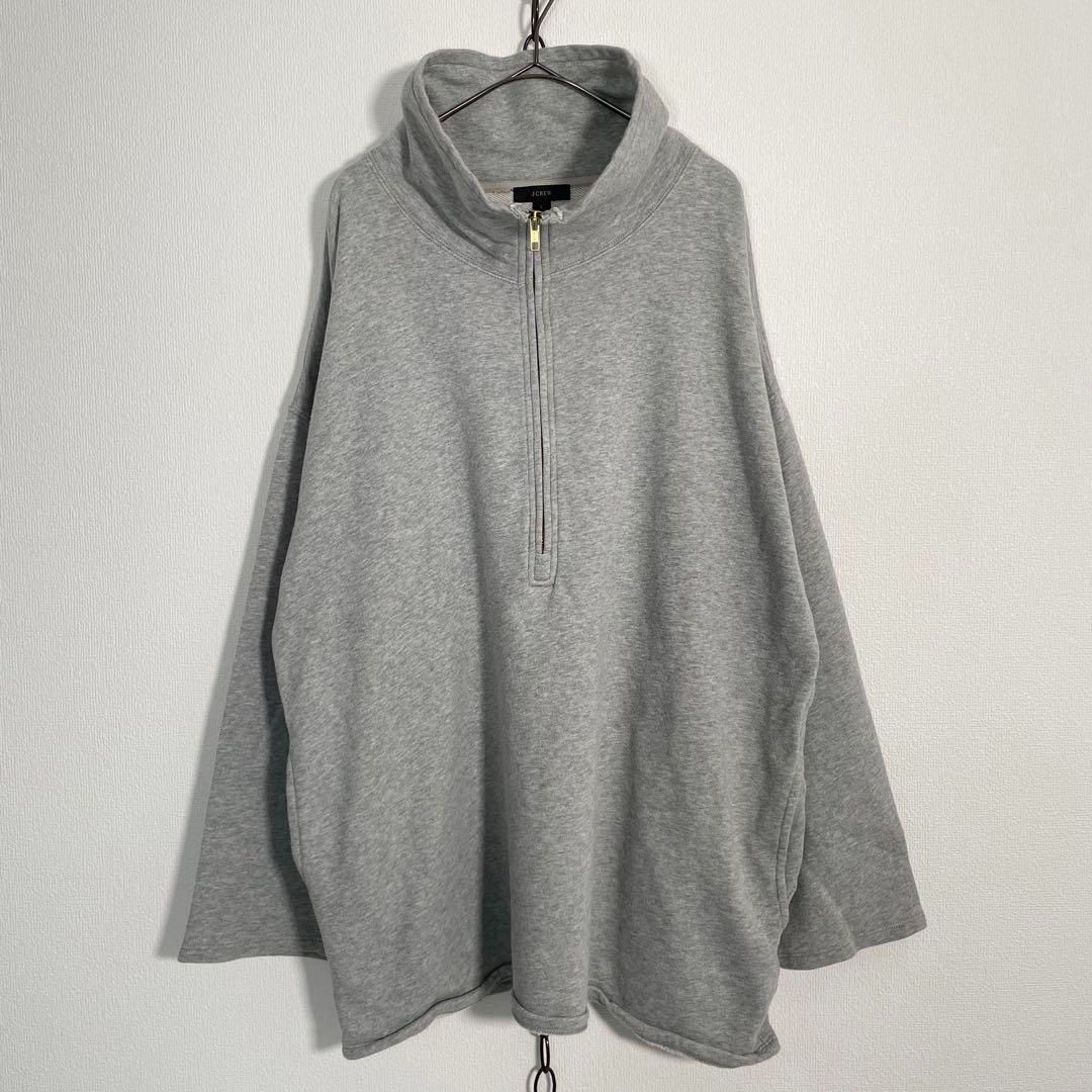 J.CREW ハーフジップ スウェット アノラックパーカー サイドポケット有