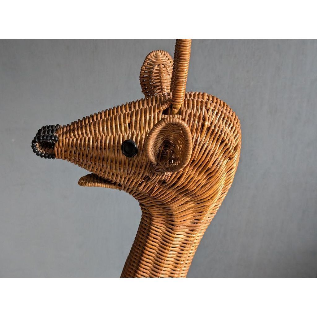 キリン　籐　ラタン　フラワースタンド　小物　籐材　オールドラタン　古道具 キリン 籐 ラタン フラワースタンド 小物 籐材 オールドラタン