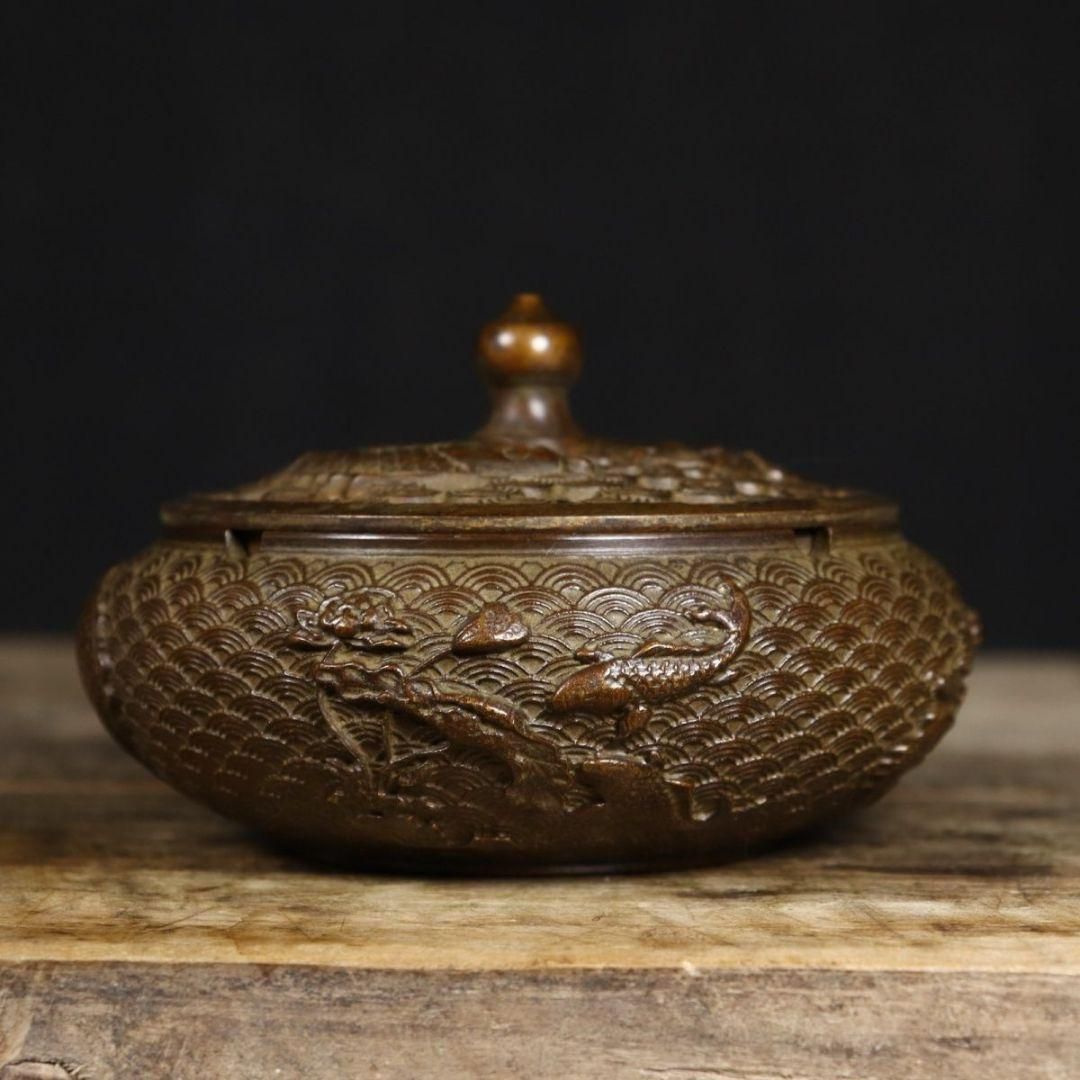 銅細工 百福 蓮華底香炉 香道具 装飾品 工芸品 美術品 置物 銅細工 百福 蓮華底香炉 香道具 装飾品 工芸品 美術品 置物 - メルカリ