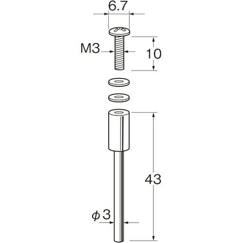 2営業日で発送 日本精密機械工作 リューター マンドレール M1601 8895
