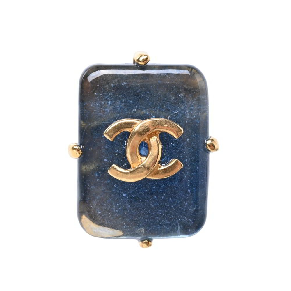 CHANEL 97A ヴィンテージ カラーストーン ココマーク イヤリング 