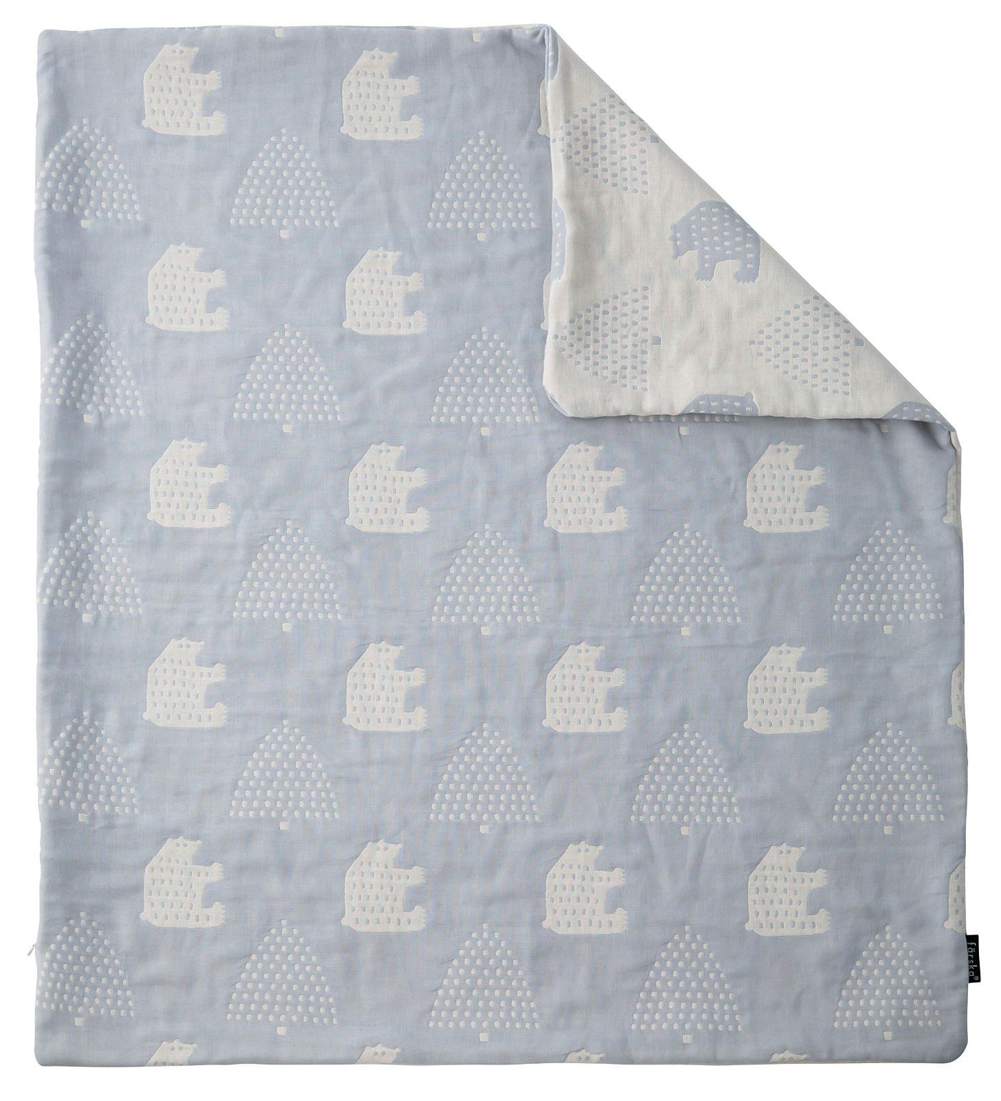 Color モリノクマ スカイグレー farska ファルスカ 3重ガーゼ 2way 掛けふとんカバー モリノクマ_スカイグレー FLAGSHIP LINE 746183