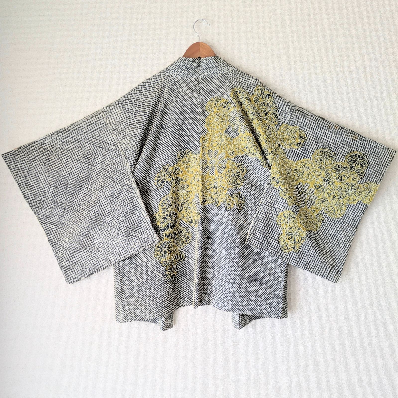 h*i様 着画あり大正時代　ビンテージ　若竹柄　綺麗　和vintage 単衣　絽 着画あり大正時代 ビンテージ 若竹柄 綺麗 和vintage 単衣 絽