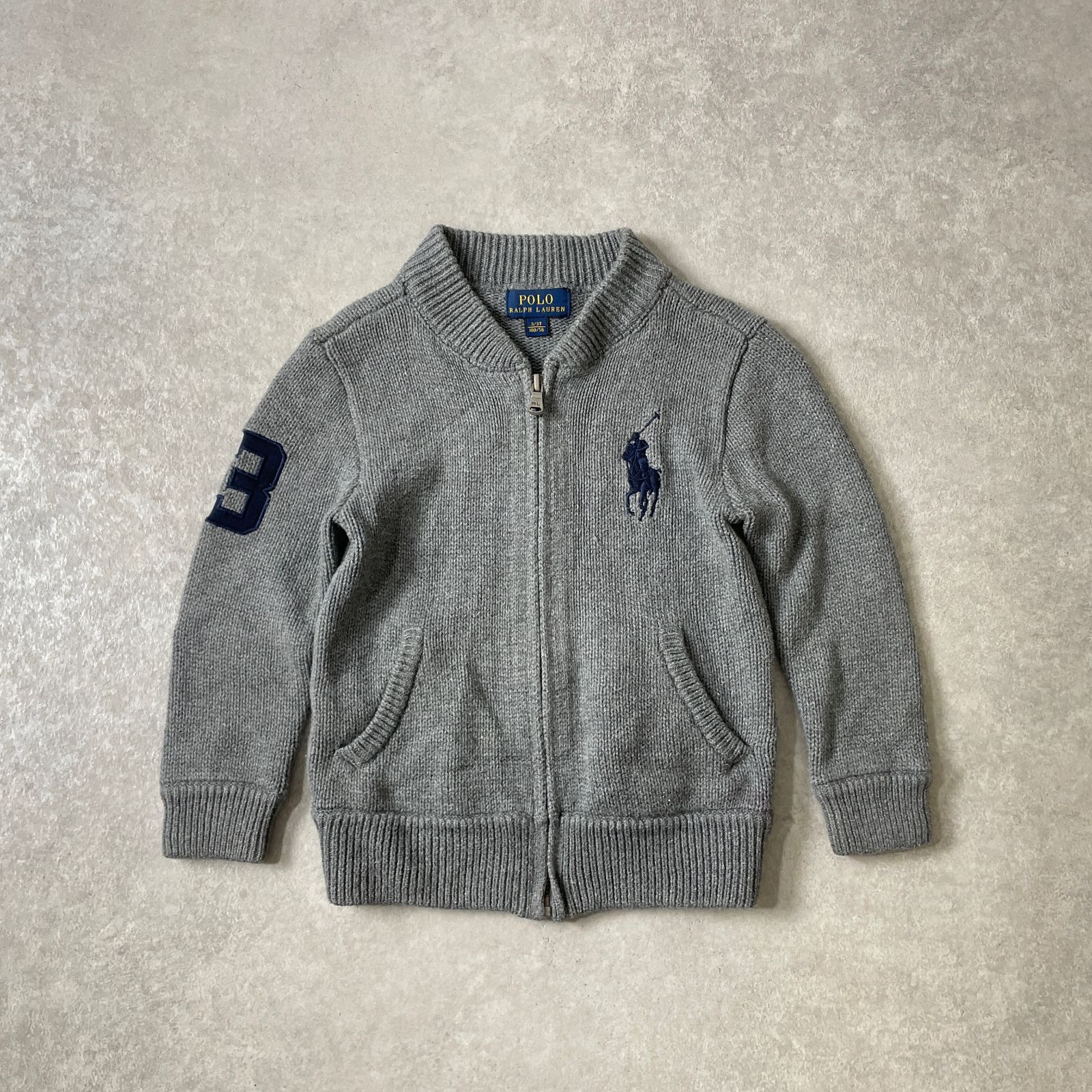 POLO RALPH LAUREN 100cm ポニー刺繡 ナンバリング ジップ POLO RALPH LAUREN 100cm ポニー刺繡 ナンバリング ジップ