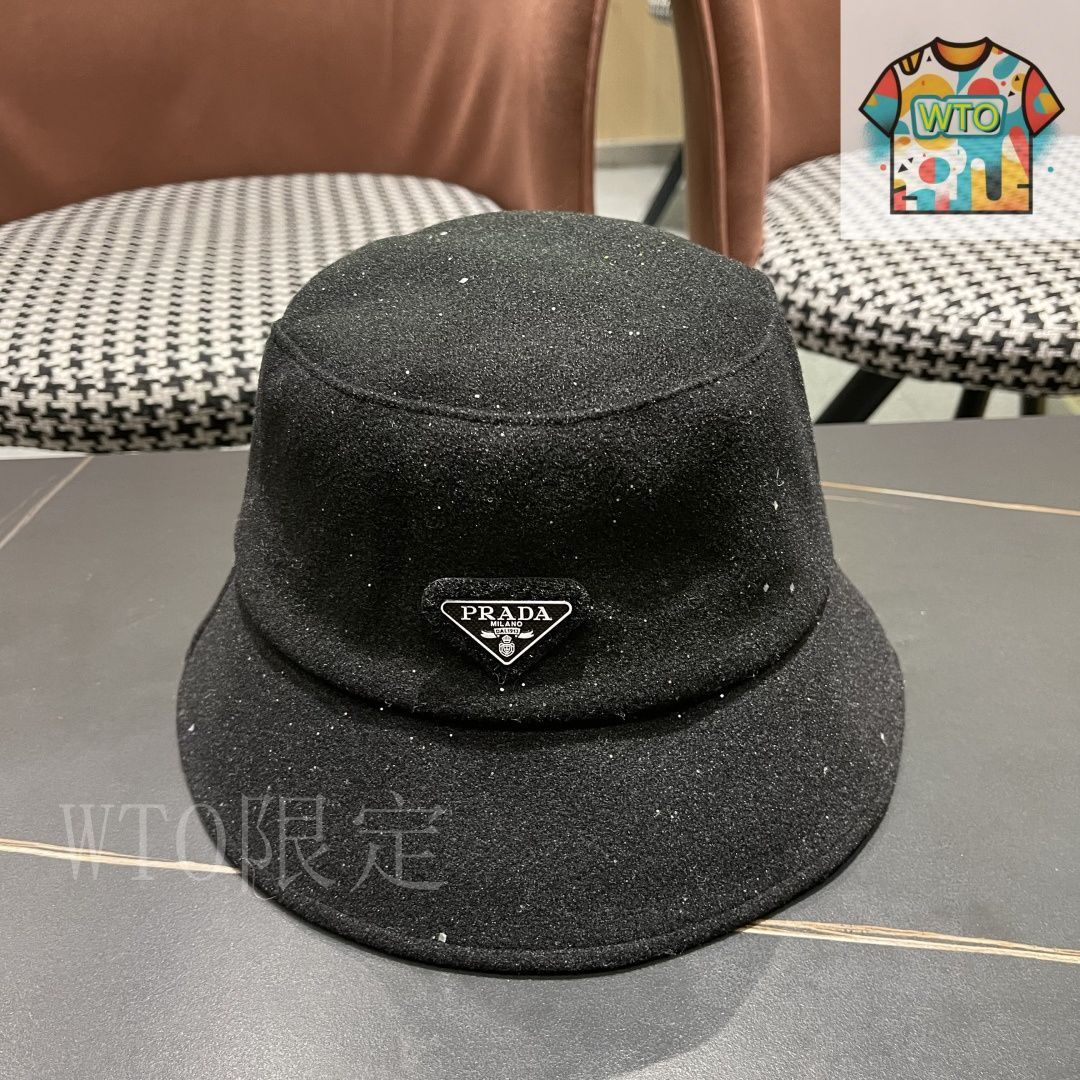 今日特価】Prada 黒?亮? レディース サマーハット-3 - メルカリ