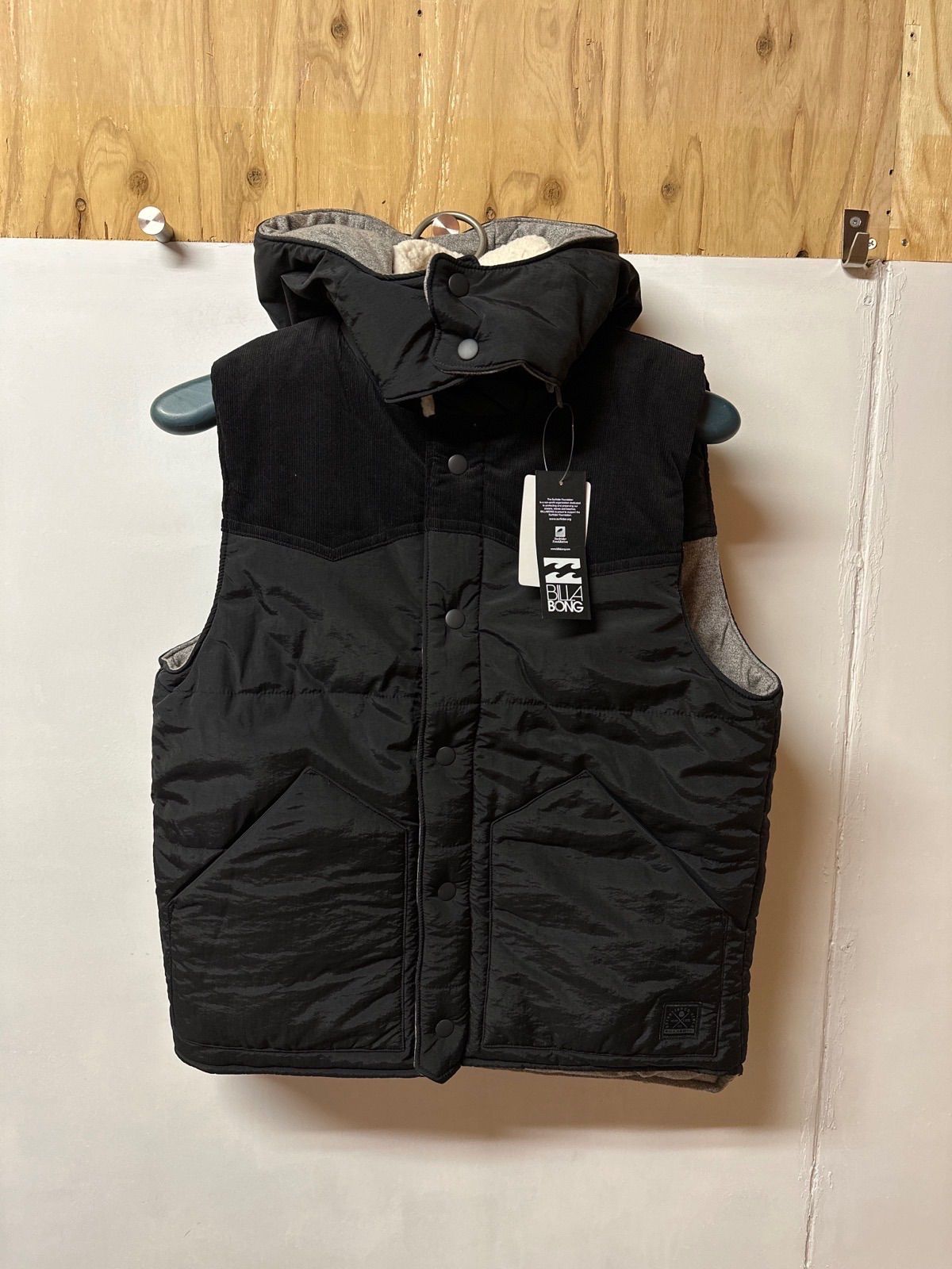 REVERSIBLE VEST BILLABONG BLK Mサイズ ビラボン リバーシブル仕様