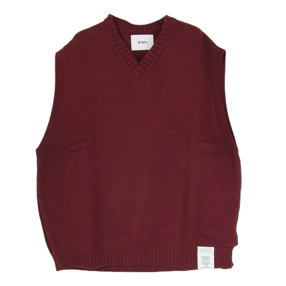 WTAPS ダブルタップス 23AW 232MADT-KNM01 DITCH VEST ACRYLIC. SIGN アクリル ニット ベスト エンジ系 X04 新古品