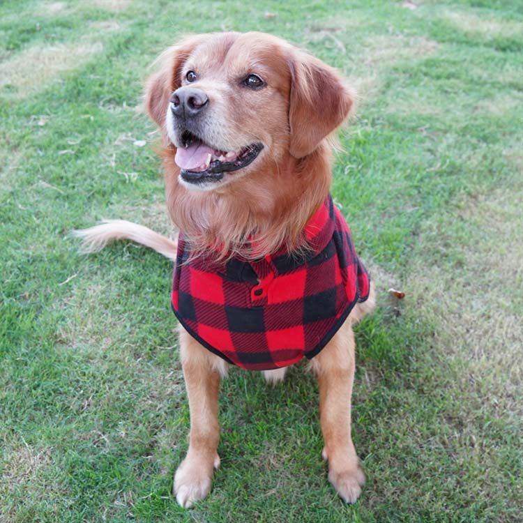 wagwear 赤いフリース犬服 袖付き