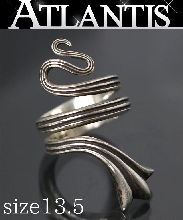 CHROME HEARTS 銀座店 クロムハーツ クロステイル スネーク リング 指輪 メンズ シルバー SV925 約13.5号 100695