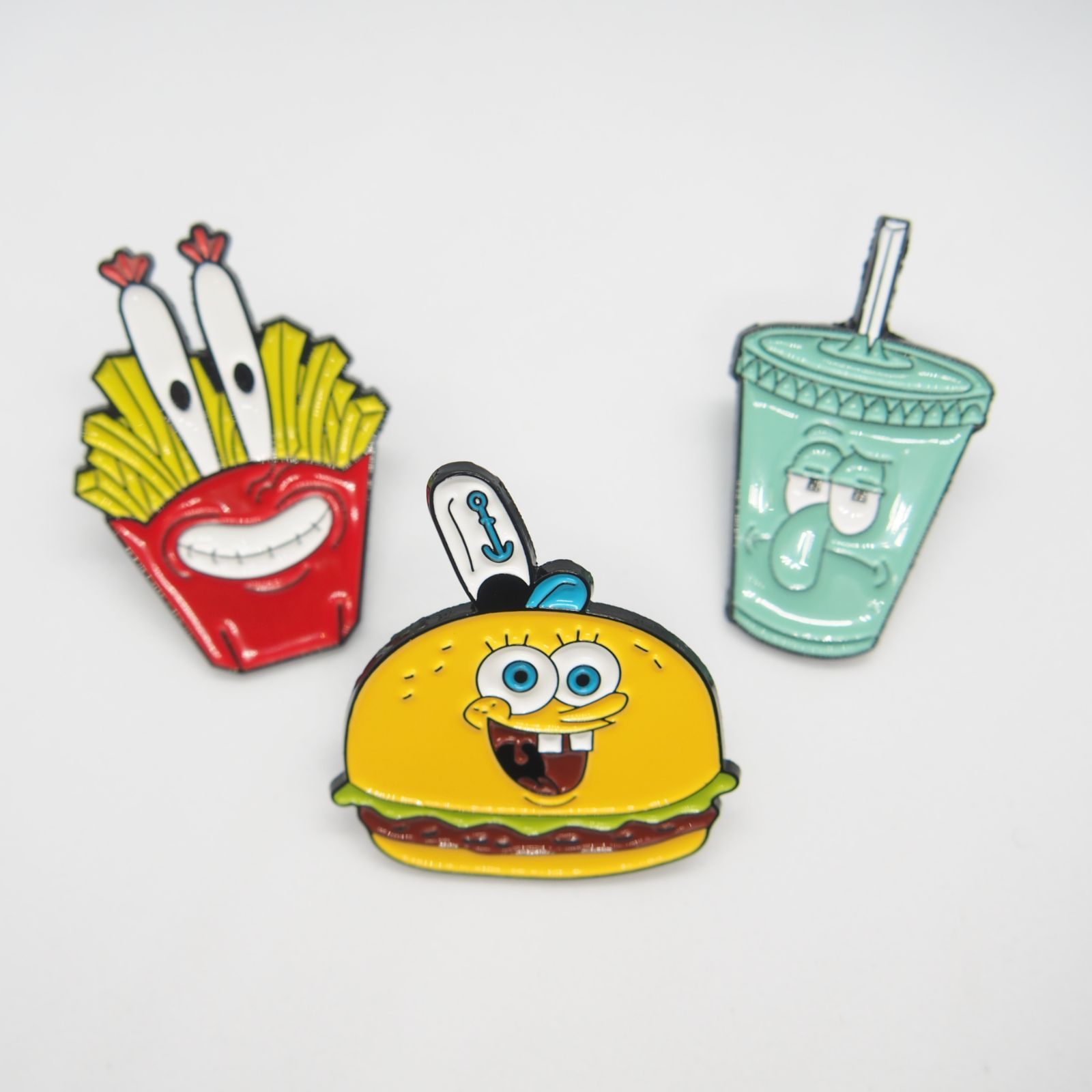 ② スポンジボブ ピンバッジ ピンズ 3点セット ハンバーガー