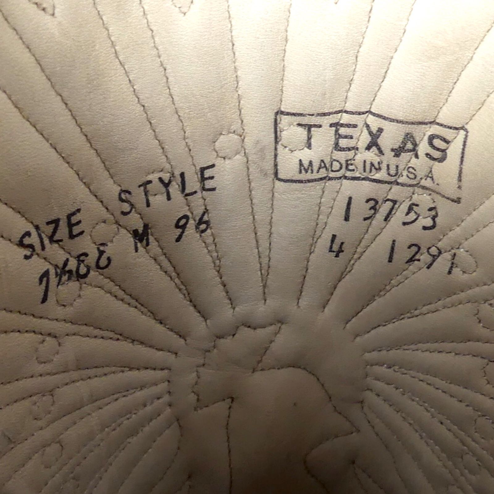 アメリカ製 TEXAS テキサス ウエスタンブーツ 25.5 ロング USA 茶 孔雀 