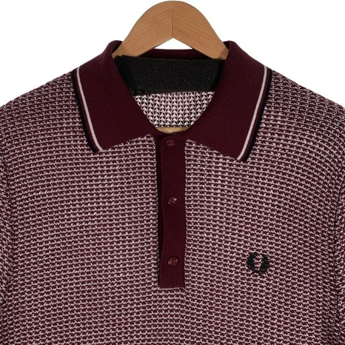 FRED PERRY フレッドぺリー アクリル コットン ニットポロシャツ