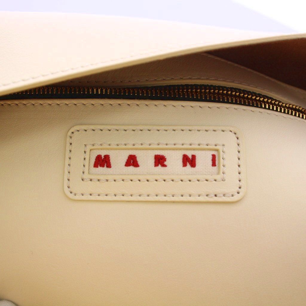 【MARNI】ブルー レザー製 Museo ミディアム ホーボーバッグ ブラック ホワイト レザー製 Museo スモールホーボーバッグ | Marni