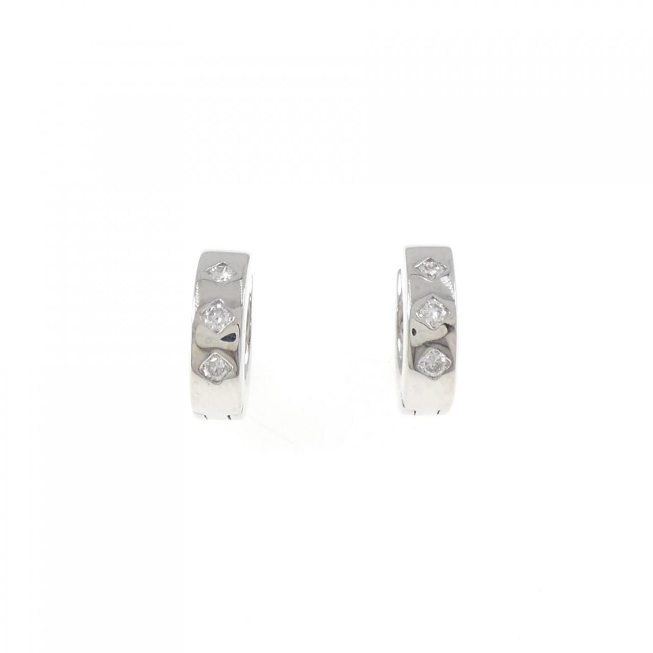 K18WG ダイヤモンド ピアス 0.16CT