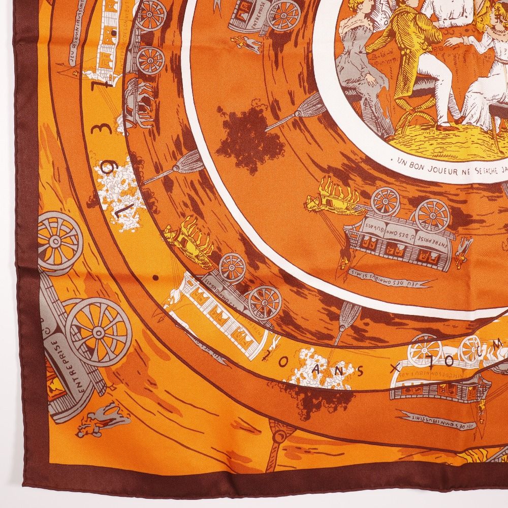 HERMES】エルメス カレ70 JEU DES OMNIBUS ET DAMES BLANCHES