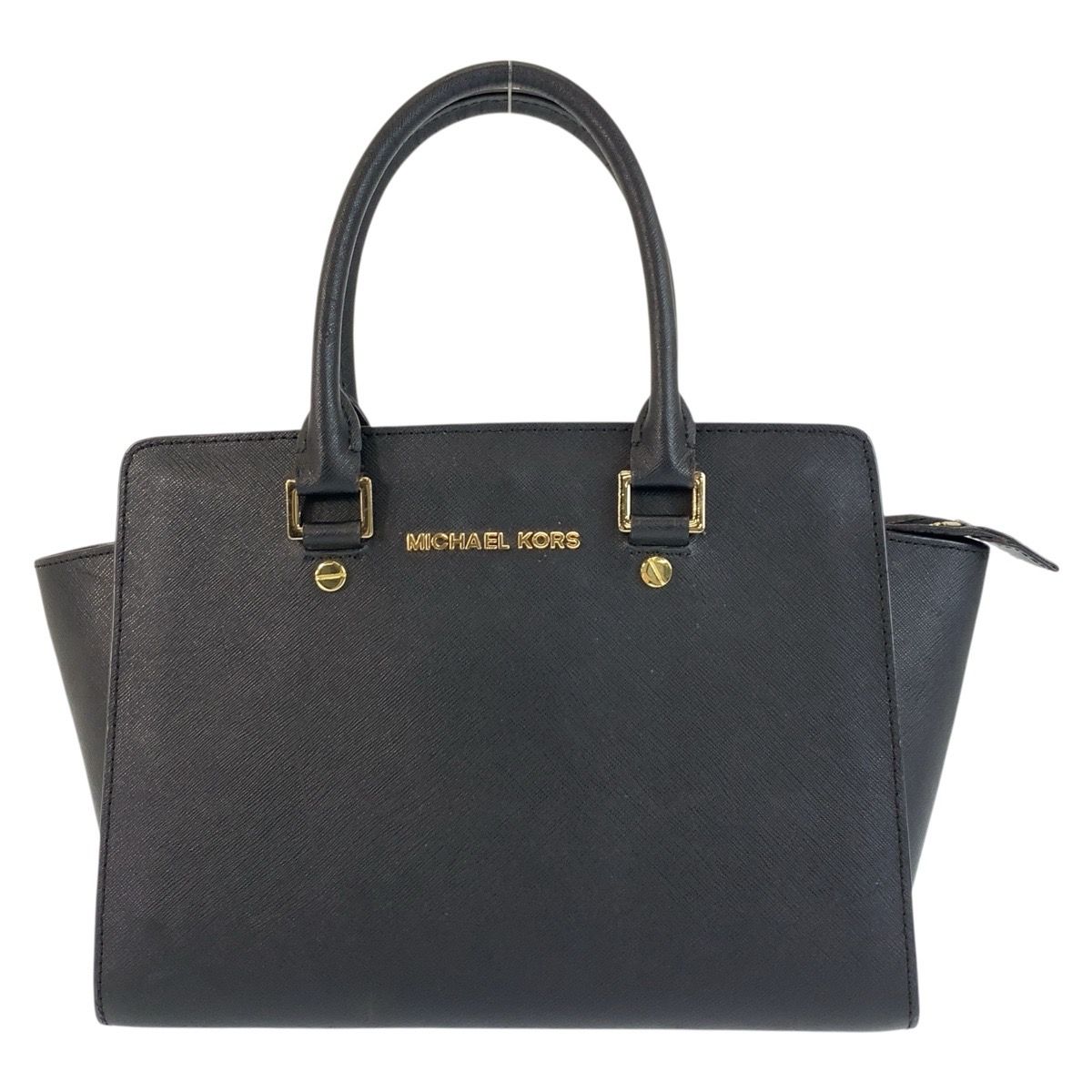 MICHAEL KORS モノグラム ハンドバッグ 美品】【マイケルコース】ハンドバッグ MK モノグラム レザー