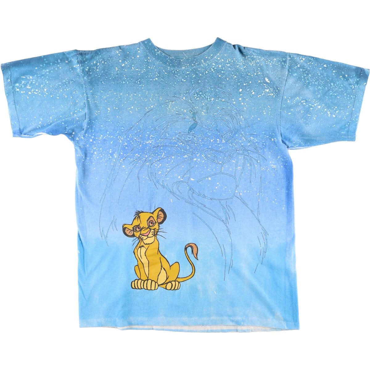 古着 90年代 THE DISNEY STORE THE LION KING ライオンキング ムファサ シンバ 大判プリント  キャラクタープリントTシャツ/evb002156 - メルカリ