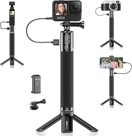 PowerVisionスマホ用3軸ジンバル、モバイルバッテリー、内蔵スタンド