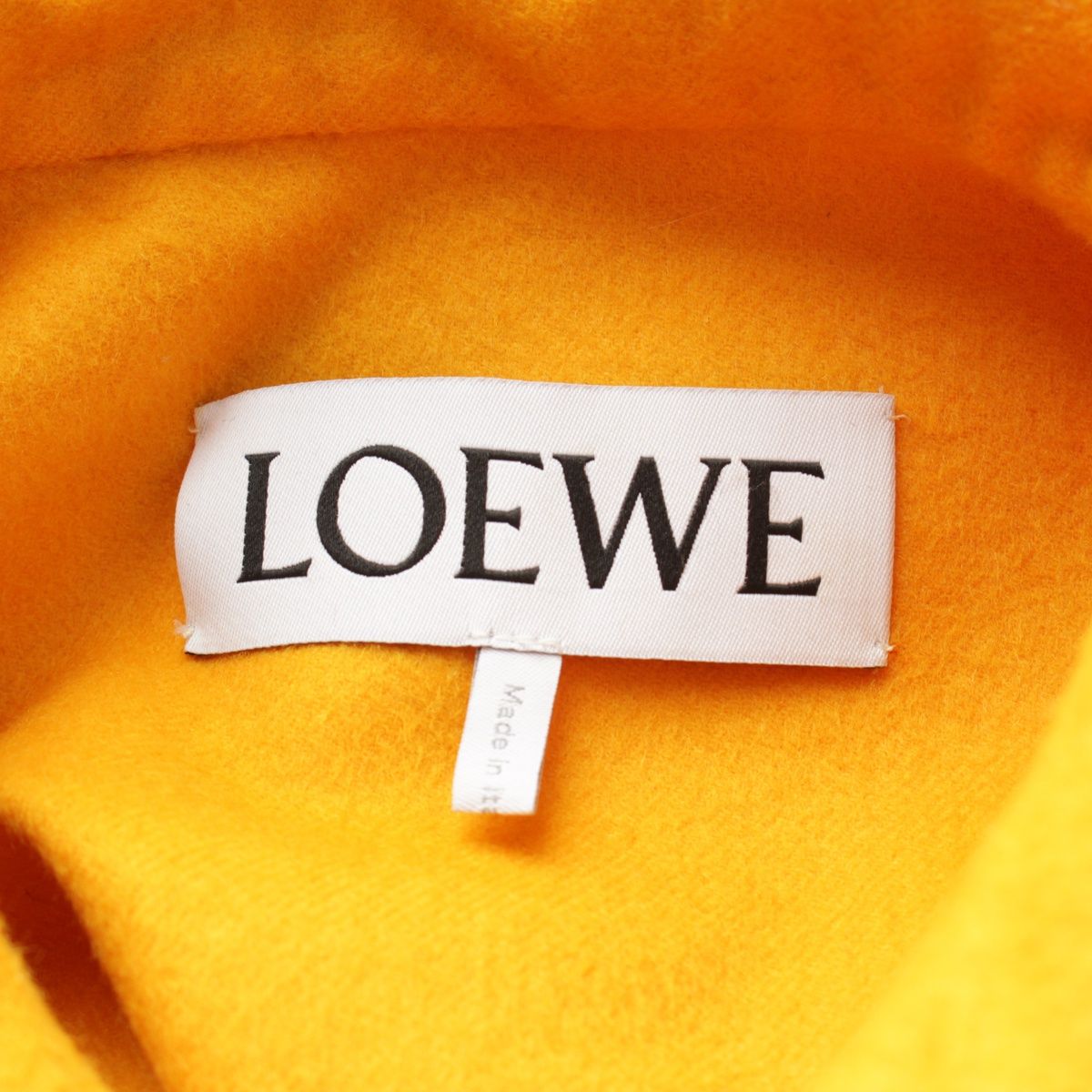 ロエベ カシミヤ ダブルフェイス コード リボン ロング コート ビッグ  