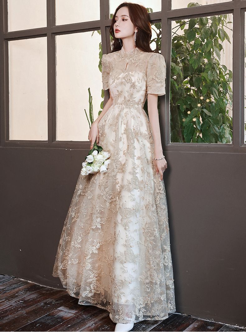 パーティードレスお呼ばれドレス結婚式ドレスブライズメイドロングドレス二次会かわいいパーティード披露宴花嫁演奏会お誕生日