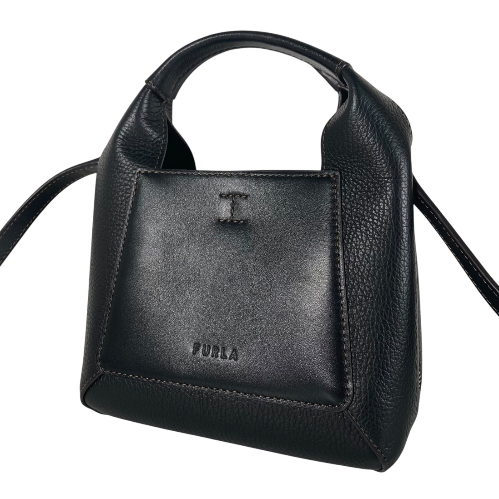 極美品✨フルラ ジルダ 現行 ショルダーバッグ 2way レザー バイカラー 黒 極美品✨フルラ ジルダ 現行 ショルダーバッグ 2way レザー バイ