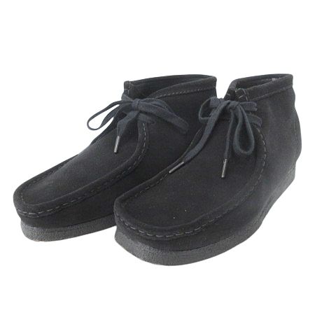 クラークス clarks 箱付き 美品 ワラビーブーツ 靴 シューズ 2615517 8 1/2 26.5 黒 ブラック