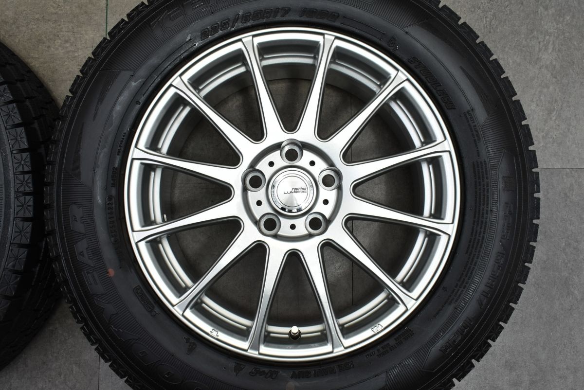 【レクサス トヨタ専用設計】Weds ラブリオン 17in 7J +38 PCD114.3 グッドイヤー アイスナビ SUV 225/65R17 NX ハリアー RAV4 平座ナット