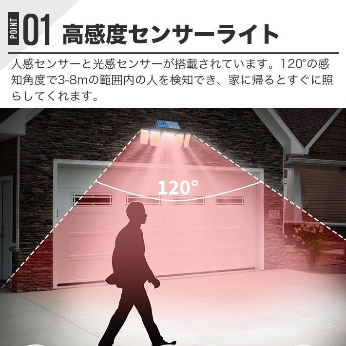 2個セット リモコン付き ソーラーライト 屋外 センサーライト 人 2個セット リモコン付き ソーラーライト 屋外 センサーライト 人