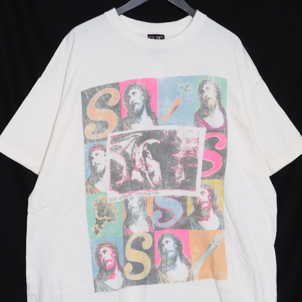 saint michael ホワイト XXL SAINT MICHAEL SS TEE MONEY 半袖Tシャツ