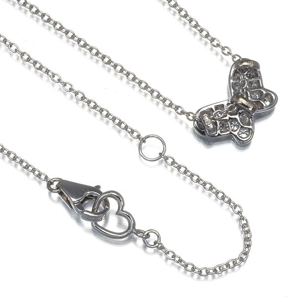 ポンテヴェキオ ネックレス ダイヤ ダイヤモンド 0.20ct 蝶