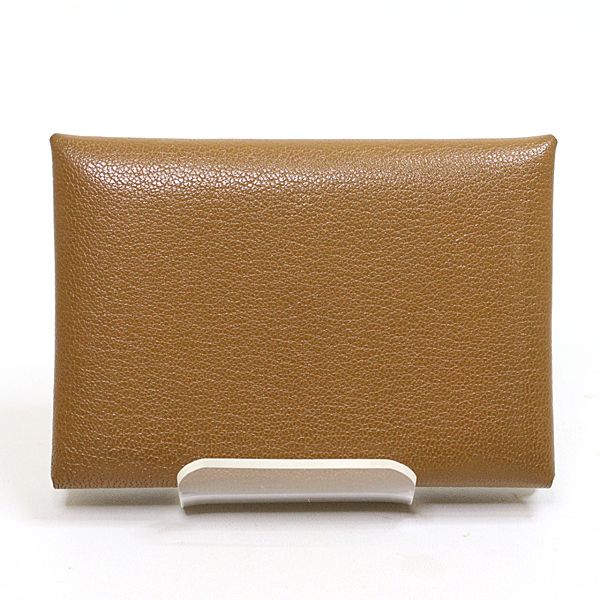 エルメス HERMES カルヴィ デュオ カードケース ゴールド