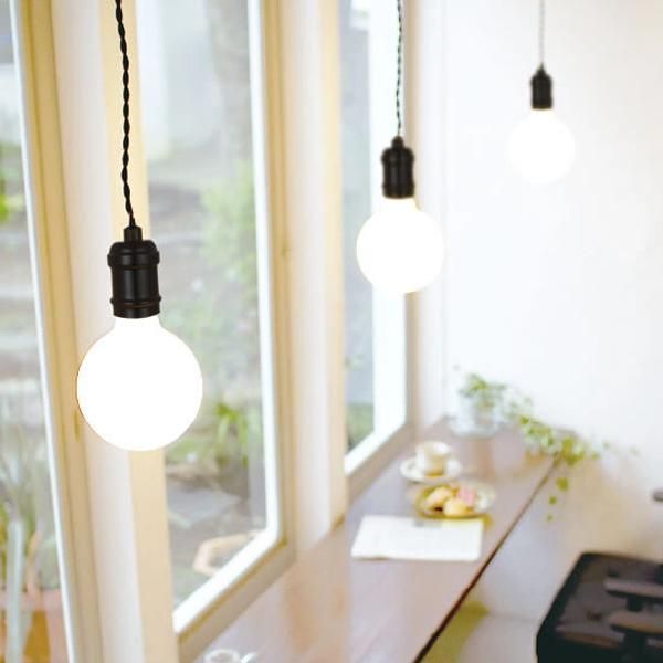 ペンダントライト LED インダストリアル 1灯 おしゃれ 大型 電球 大きめ サイズ 天井照明 シンプル 照明器具 吊り下げ 取り付け 簡単 黒 ブラック グレー 理系 【lic-ksm-0010】